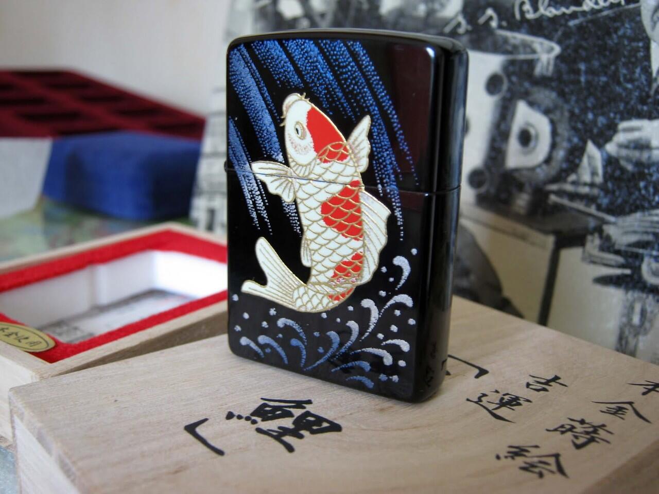 WTS ZIPPO MAKKIE GOLD KOI FISH