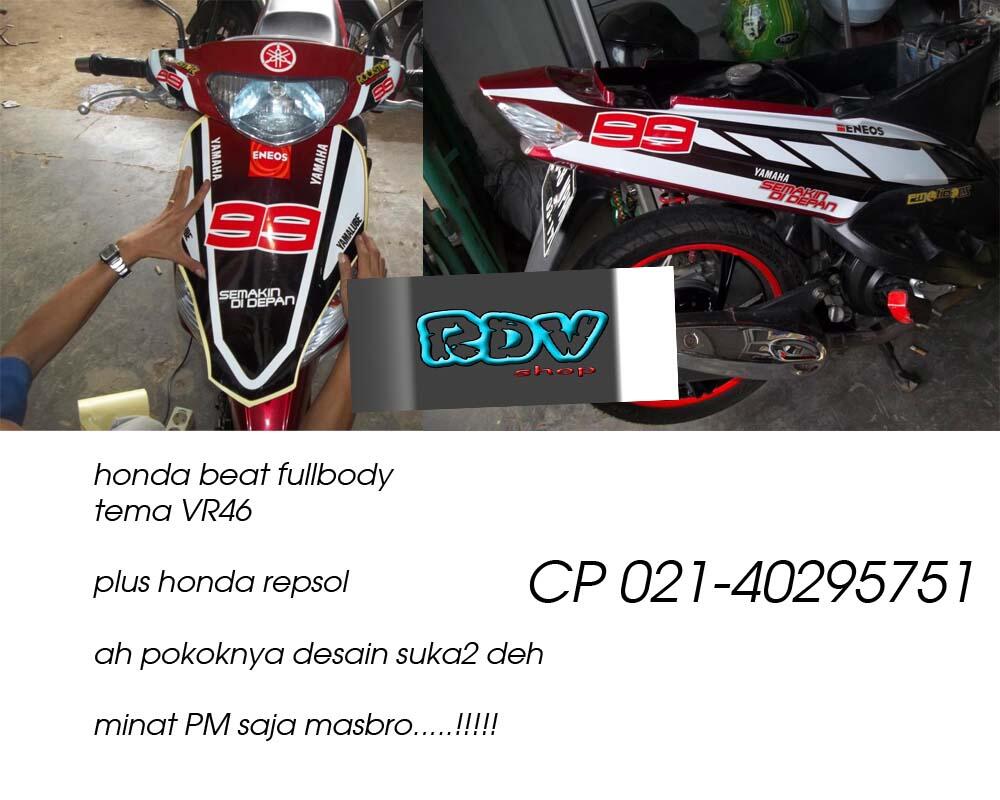 Terjual DECAL  CUSTOM UNTUK  SEMUA MOTOR  DESAIN SUKA SUKA 