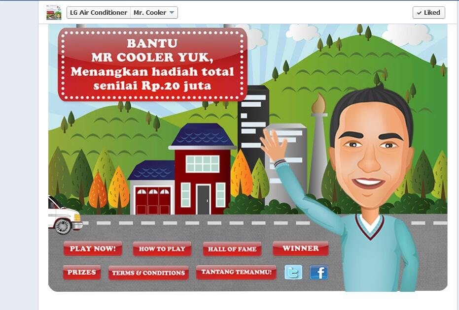 &#91;Mr. Cooler&#93; Game Facebook Seru dari LG Berhadiah AC gann !!!