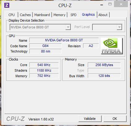 VGA PCI-e geForce 8600 DDR3