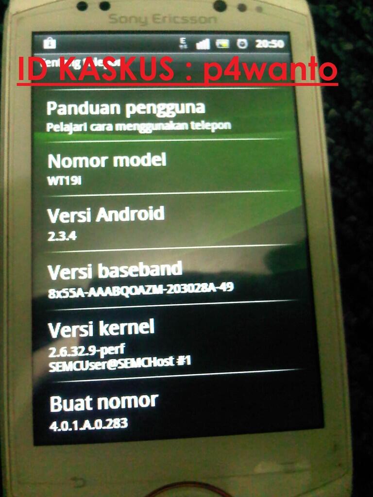sony ericsson WT19i White