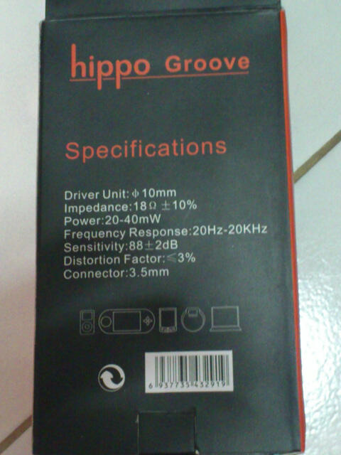 Jual Earphone Hippo Groove Second