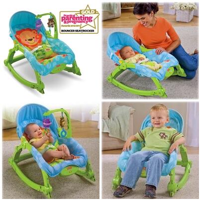 Fisher Price New Born to Toddler Portable Rocker Green