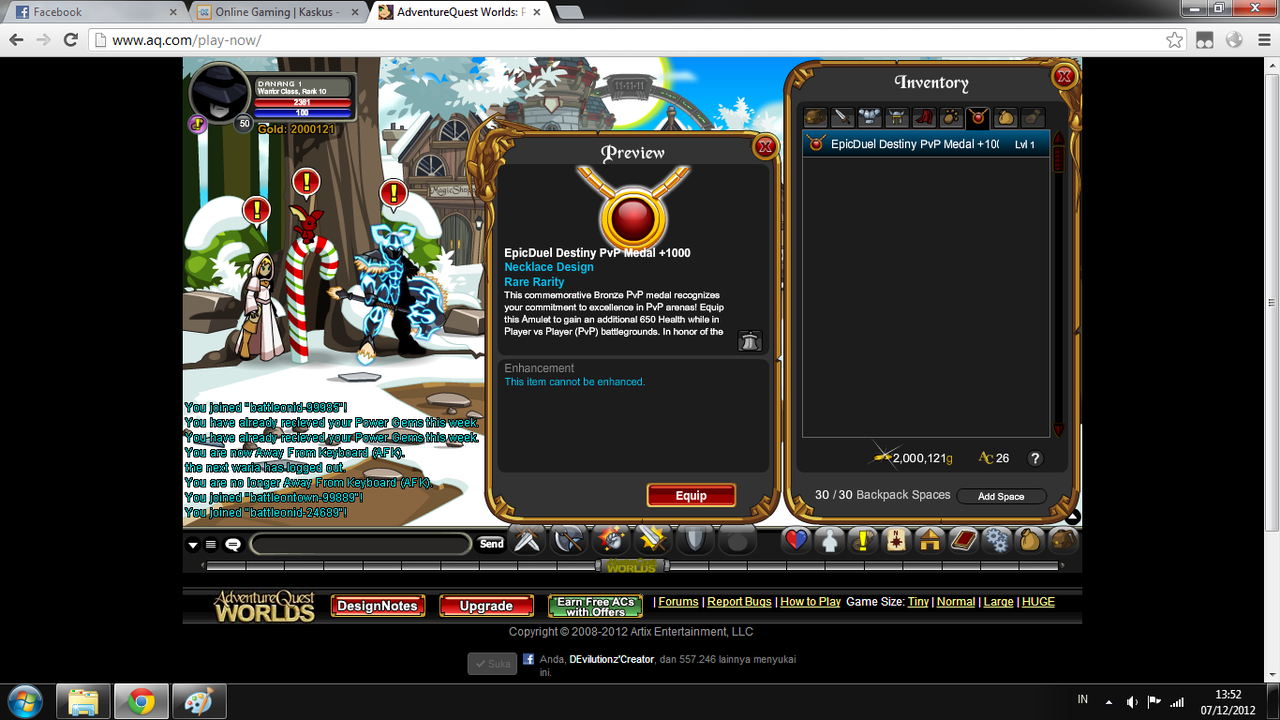 Dijual Char AQW