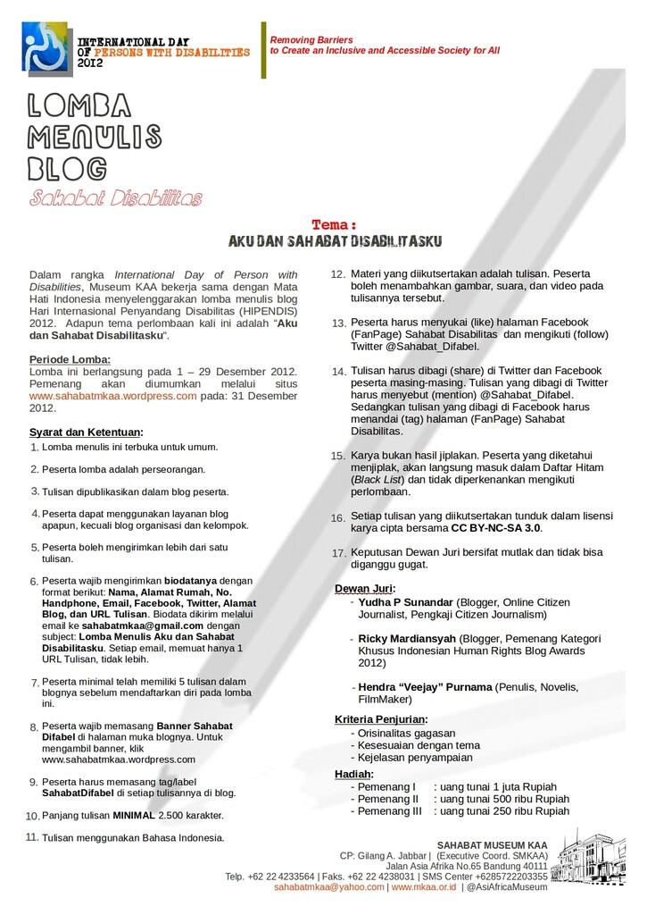 LOMBA MENULIS BLOG