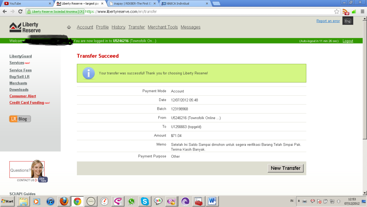 - TONWSFOLK - Feedback / Testimonial / Transaction List