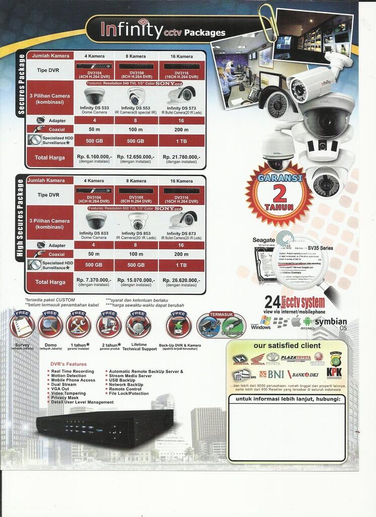CCTV Infinity garansi 2 tahun