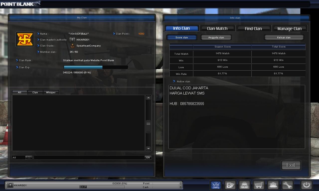 JUAL CLAN SPERHEAD