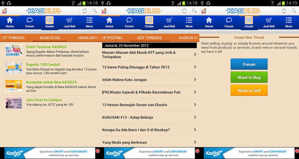 KASKUS untuk Android, BlackBerry &amp; iOS: Posting tanpa “Capcay”, Gan!