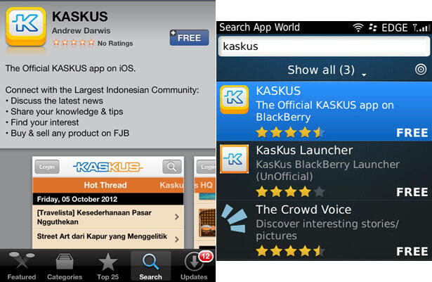 KASKUS untuk Android, BlackBerry &amp; iOS: Posting tanpa “Capcay”, Gan!