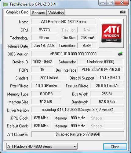 WTS Digital Alliance Radeon HD4850 256 bit Green Edition (ga butuh power ext)