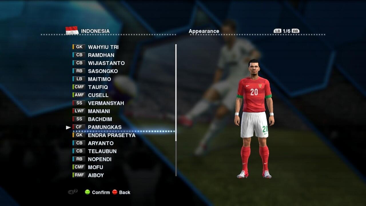 Timnas Indonesia ada di PES 2013 