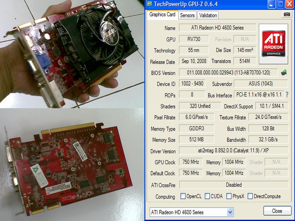 VGA ABANGNYA 4650,ASUS 4670 512MB GDDR3 128 BIT