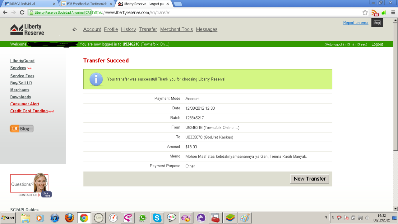 - TONWSFOLK - Feedback / Testimonial / Transaction List