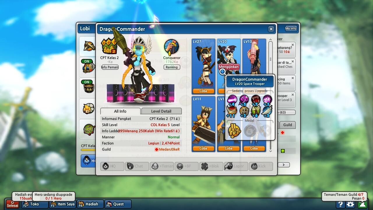 JUAL CHAR Lost saga CPT kelas 2