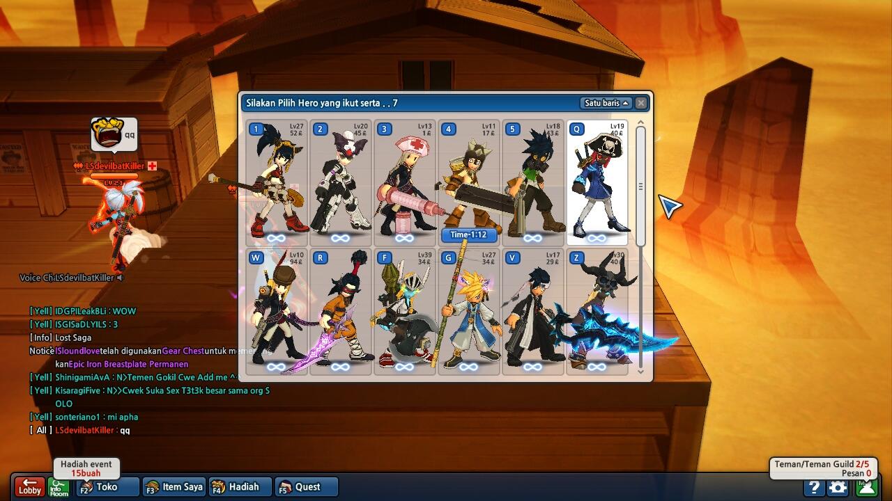 JUAL CHAR Lost saga CPT kelas 2