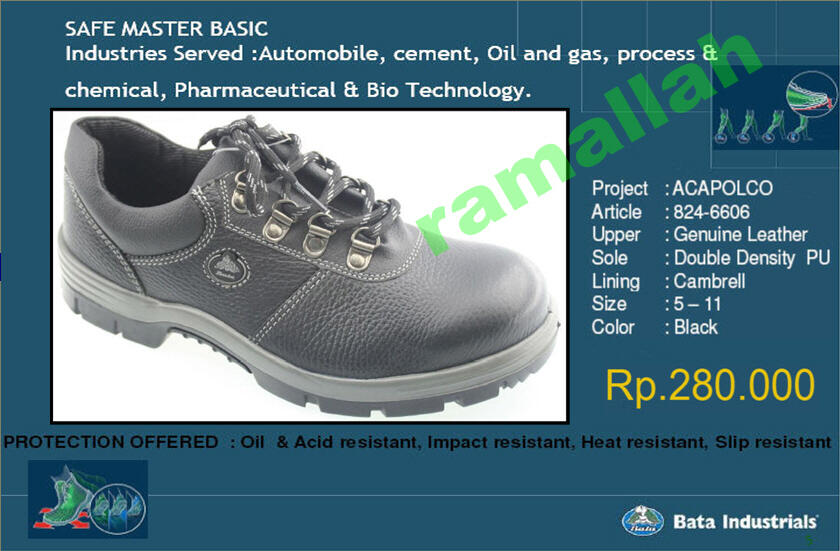 BNIB SAFETY SHOES / SEPATU SAFETY MEREK BATA TIPE ACAPULCO