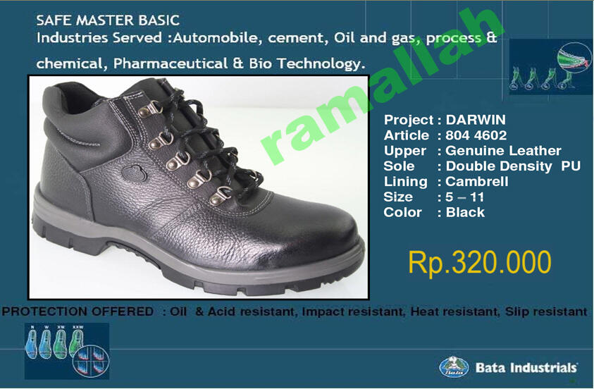 BNIB SAFETY SHOES / SEPATU SAFETY MEREK BATA TIPE DARWIN