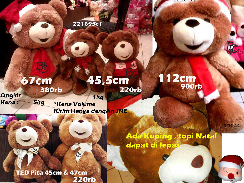 Boneka TED Edisi Natal