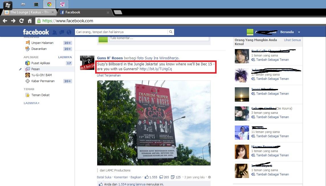 Billboard Guns n Roses Di Jakarta