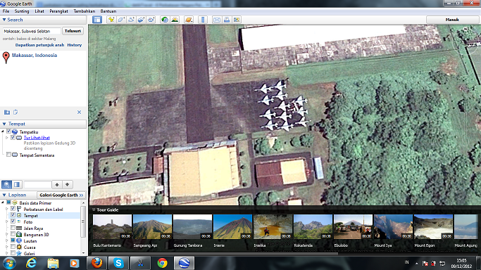 Lagi iseng Google Earth nemu ini, jenis pesawat apakah ini???