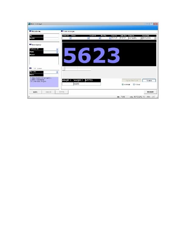 Truck scale dengan system barcode