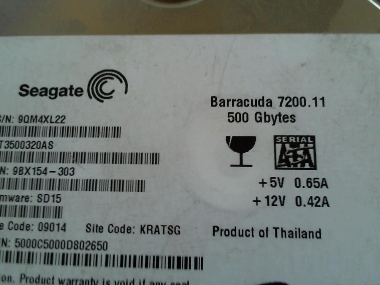 HDD Seagate Barracuda 500GB