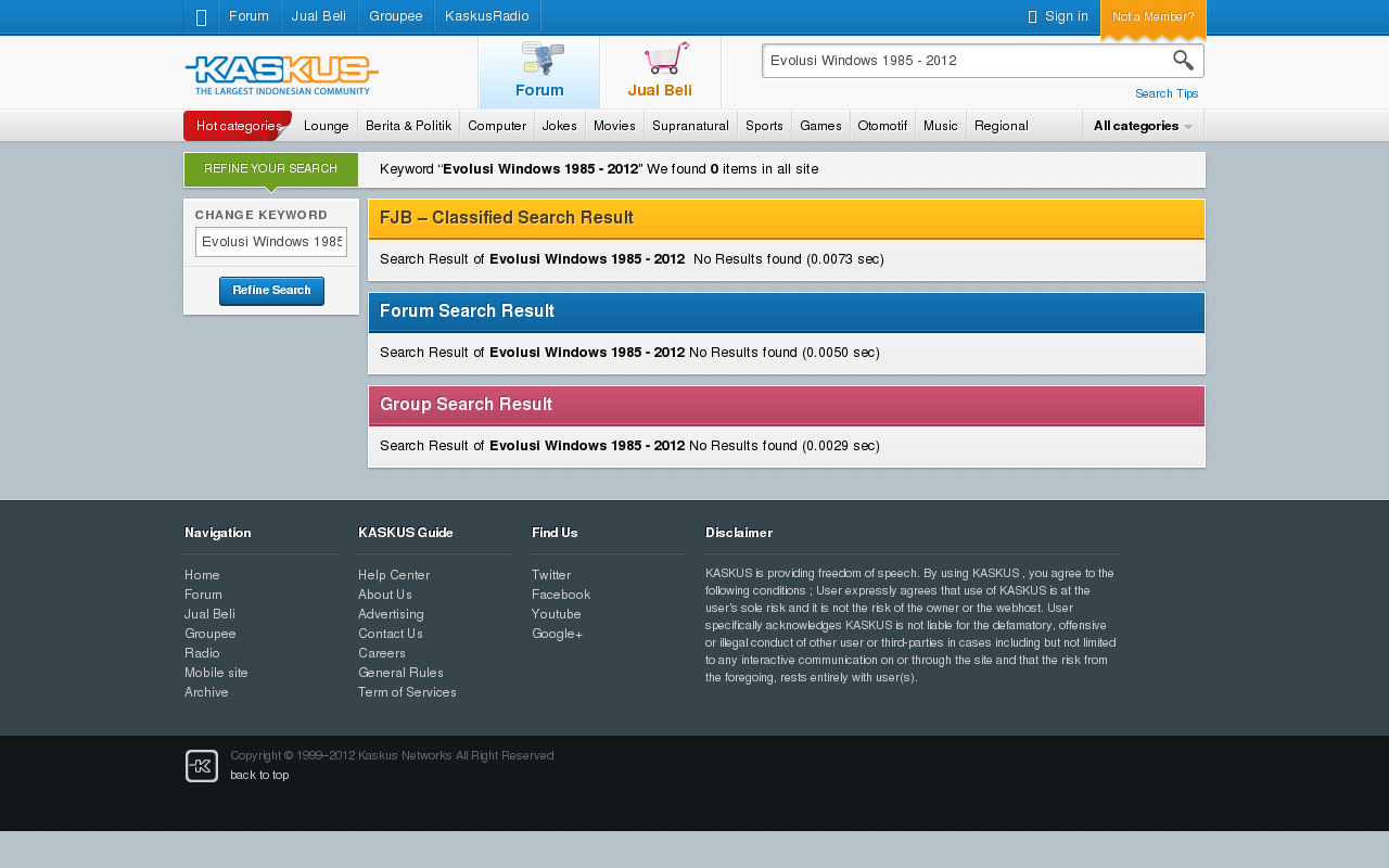 Evolusi Windows 1985 - 2012