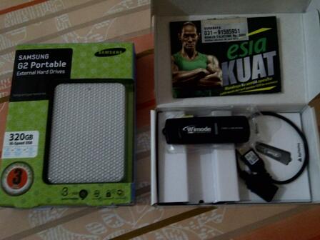 Jual HDD Ext SAMSUNG 320gb msh garansi BONUS USB Modem Surabaya