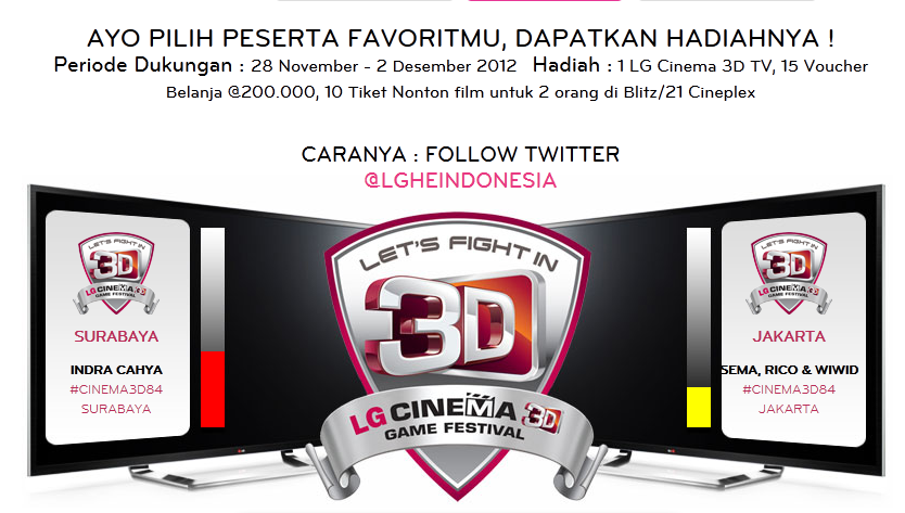 LG Bagi bagi Hadiah 3D TV, menyambut Launching 3D TV 84 inch nya