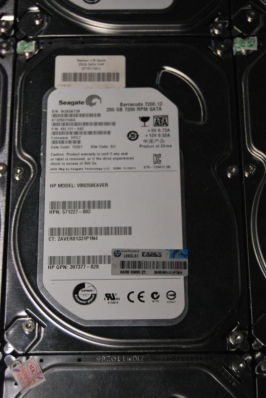 14x HDD 250 GB ex Server HP