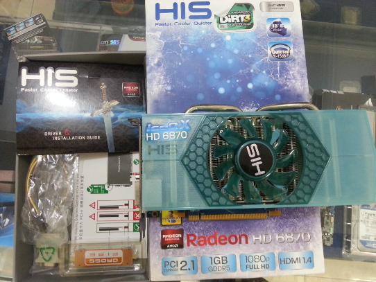 HIS 6870 ICEQ 1GB DDR5 SECOND LENGKAP GARANSI