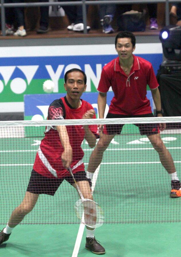 Jokowi di Pembukaan Taufik Hidayat Arena