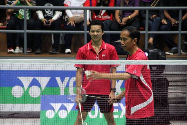 Jokowi di Pembukaan Taufik Hidayat Arena
