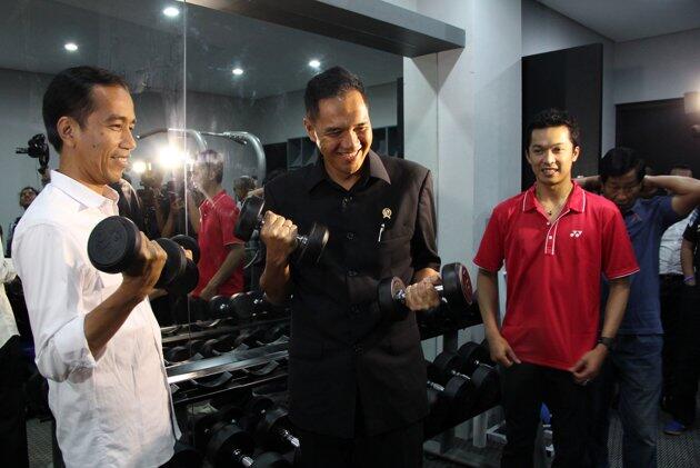 Jokowi di Pembukaan Taufik Hidayat Arena