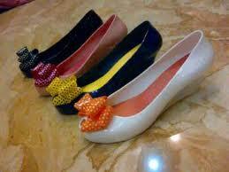 wedges jelly ribbon polkadot viviene melisa