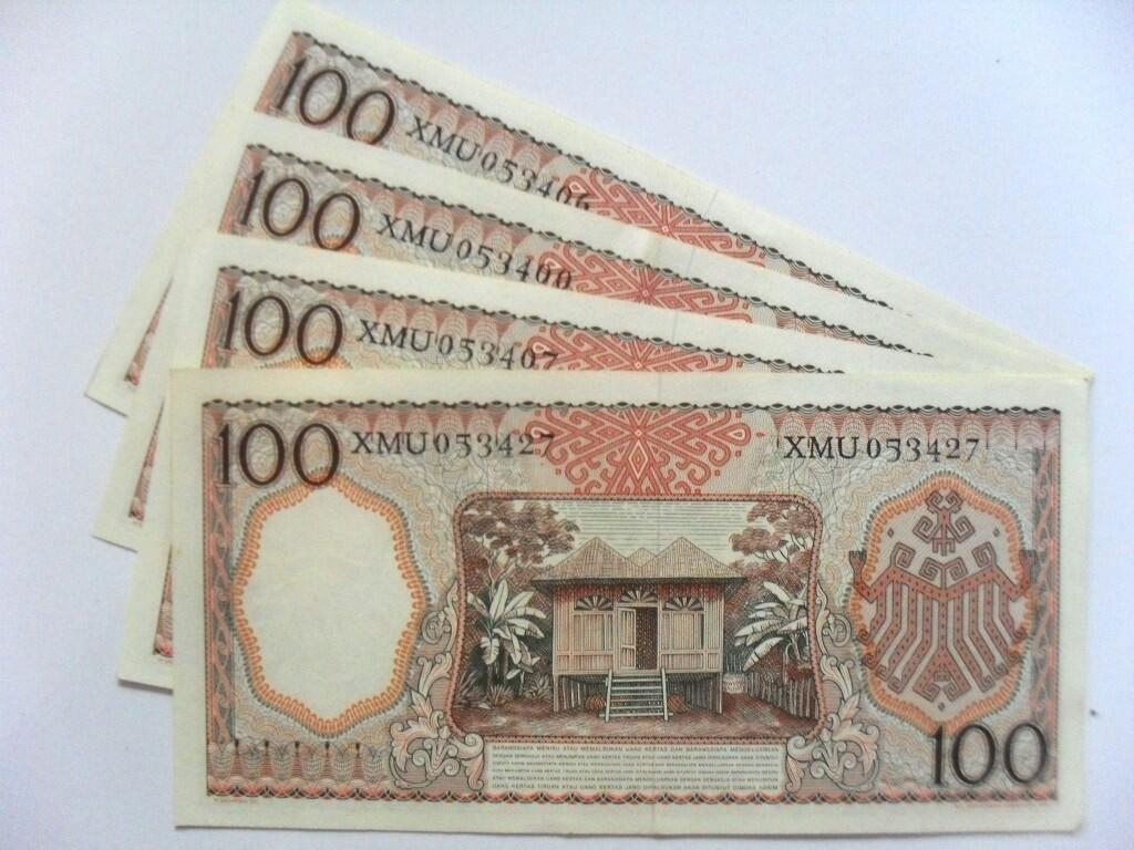 uang kuno 100 rupiah tahun 1958