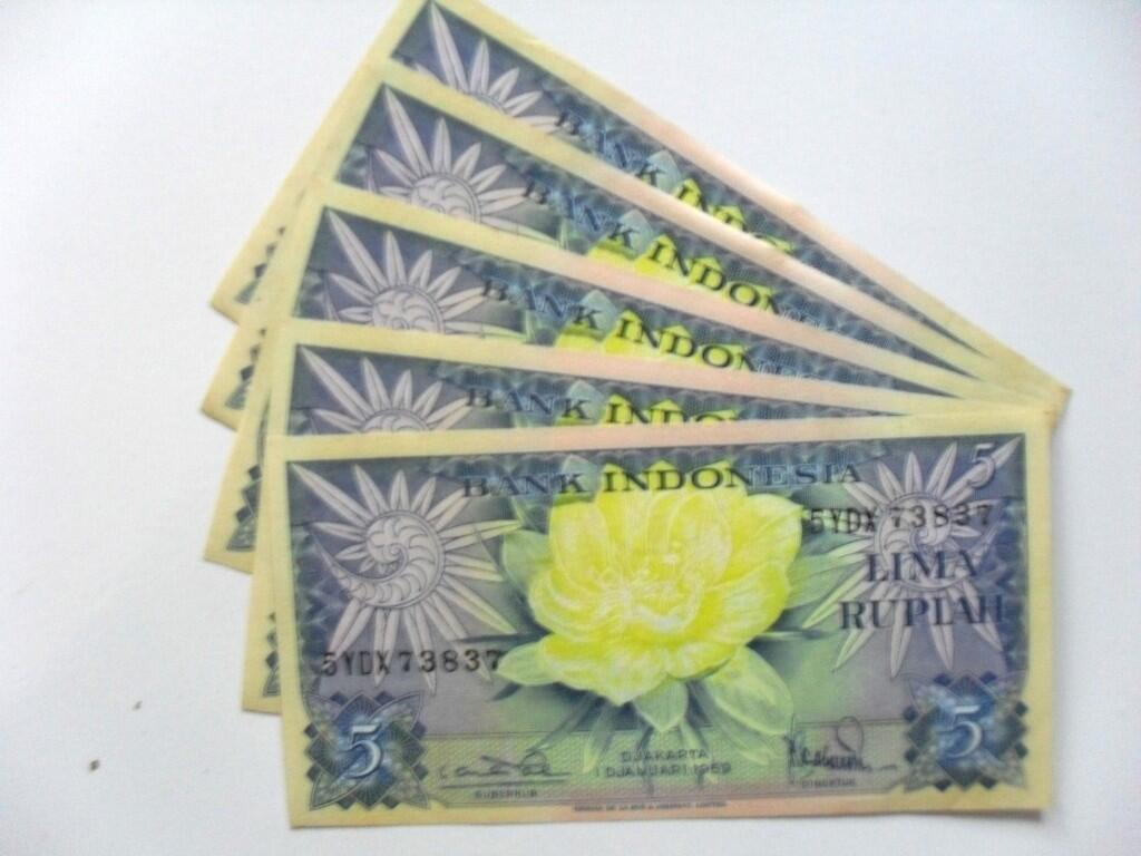 uang kuno 5 rupiah tahun 1959
