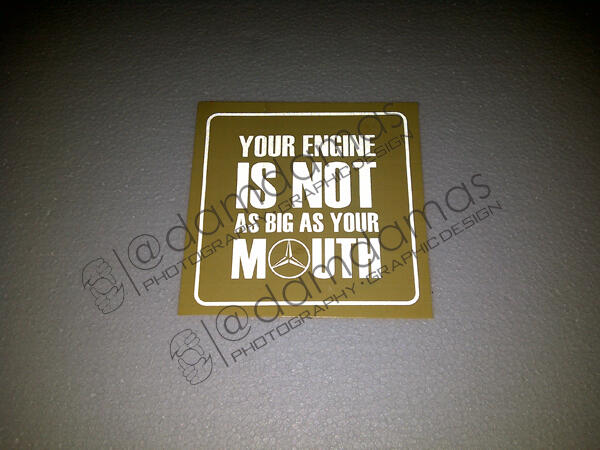 Stiker (decal) Mercedes, BMW, Toyota Crown, dll