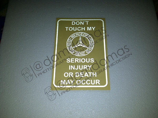 Stiker (decal) Mercedes, BMW, Toyota Crown, dll