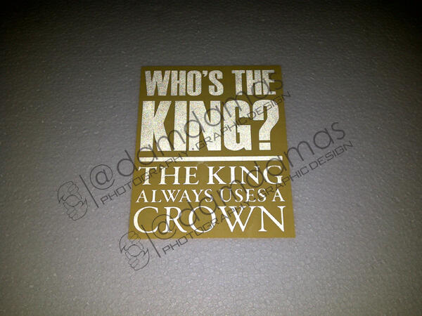 Stiker (decal) Mercedes, BMW, Toyota Crown, dll