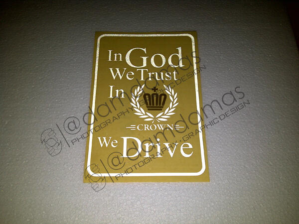 Stiker (decal) Mercedes, BMW, Toyota Crown, dll