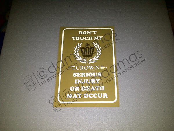 Stiker (decal) Mercedes, BMW, Toyota Crown, dll