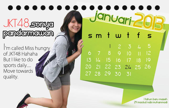  Kalender Sonya JKT48 2013 &#91;HOT&#93;