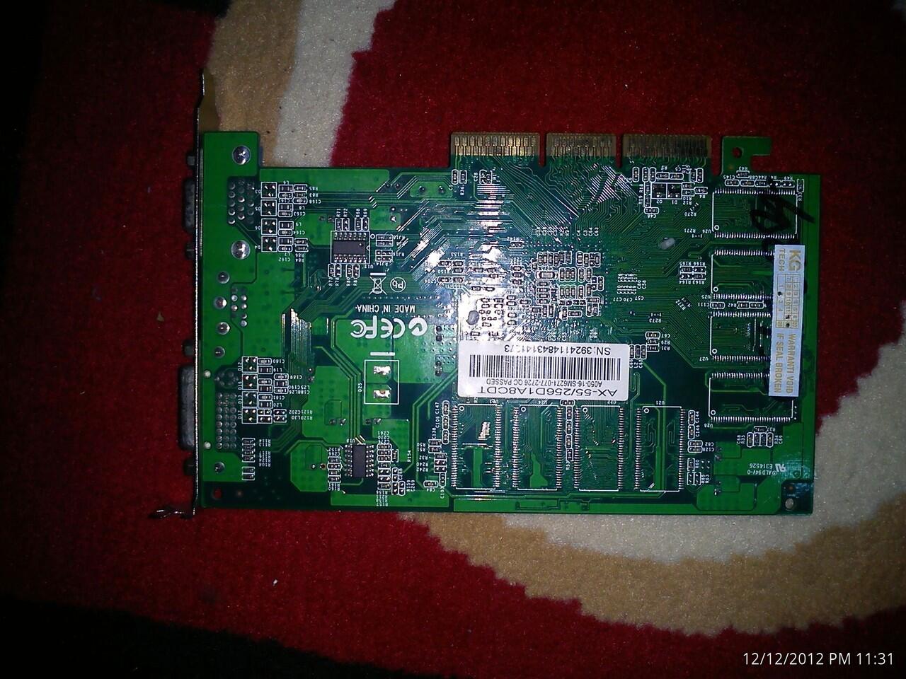 Jual Cepat VGA Slot AGP NVIDIA FX55 256Mb monggo di intip Gan ^_^