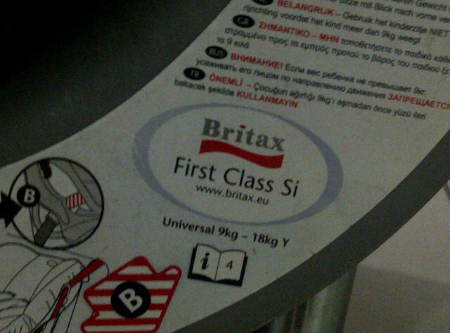 Dijual Car Seat Merek Britax First Class