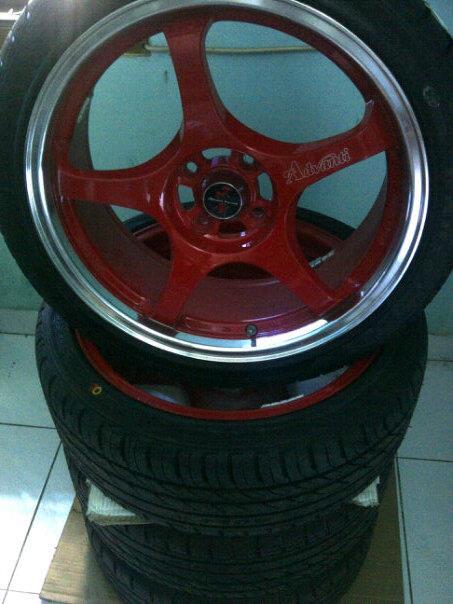 WTS : Velg Avanti red 17" 4x100 + ban 205/40r17