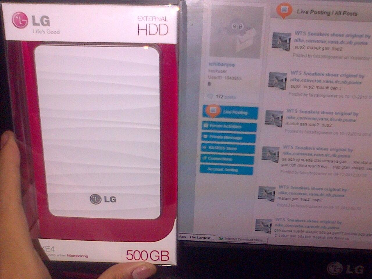 Harddisk External LG HXE4 500GB