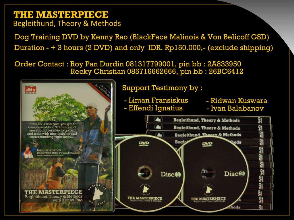 DVD PELATIHAN ANJING BERBAHASA INDONESIA PERTAMA DI DUNIA,MUDAH DIMENGERTI &PRAKTEKAN;