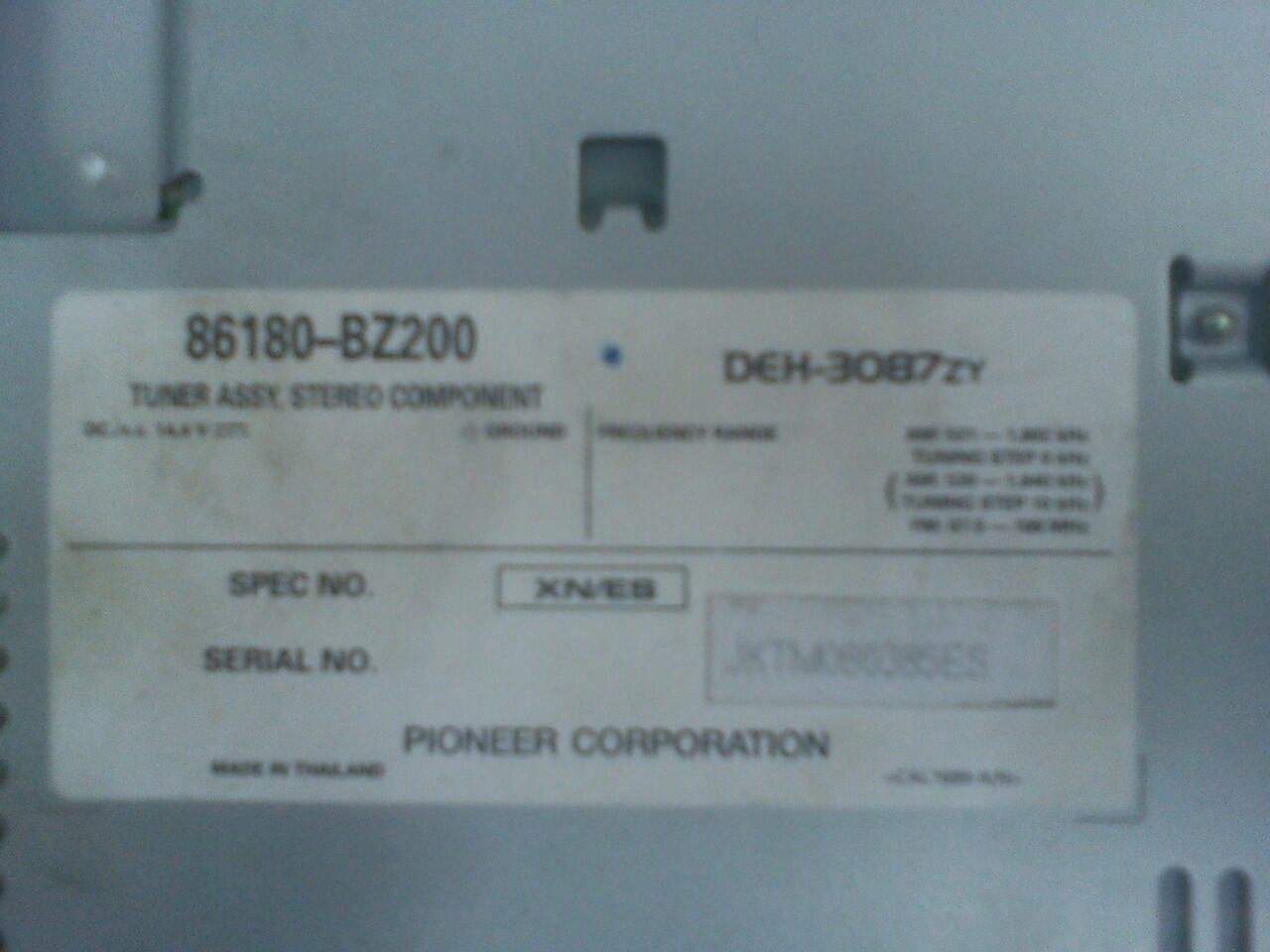 WTS: CD-MP3 PIONEER DEH-3080zy
